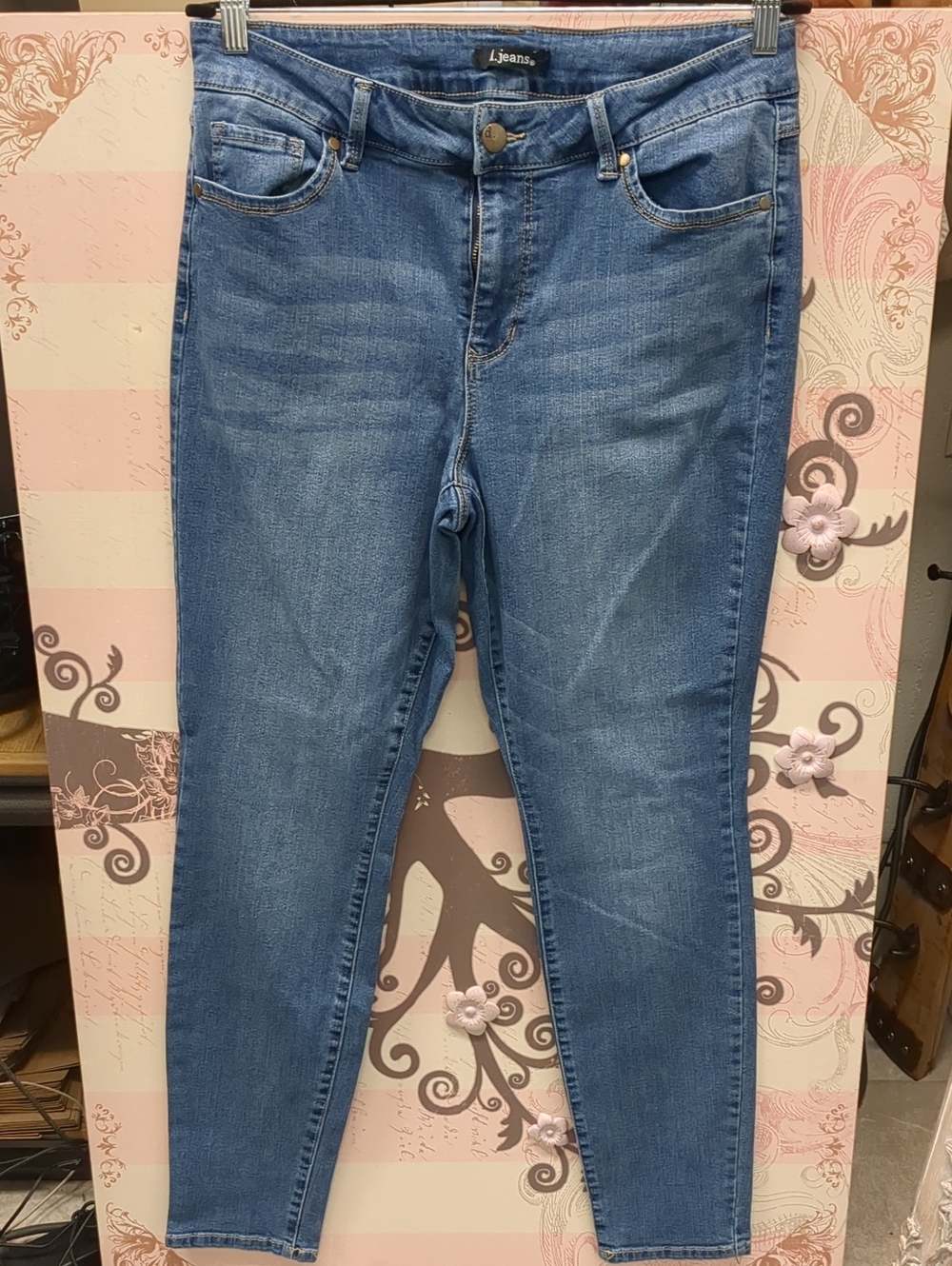 d. jeans Women's Medium Blue Skinny Stretch Jeans